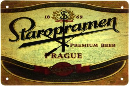 Пиво Staropramen (ms-003208) Металева табличка - 20x30см