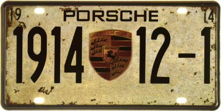 Porsche (1914 12-1) (ms-002612) Металлическая табличка - 15x30см