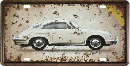 Porsche 356B (ms-001559) Металлическая табличка - 15x30см