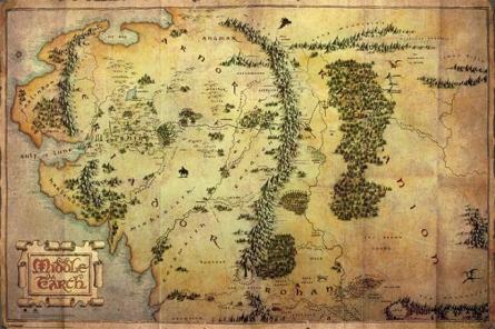 Хоббит (Карта Путешествия) / The Hobbit (Journey Map) (ps-00308) Постер/Плакат - Стандартный (61x91.5см)