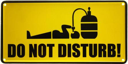 Просьба Не Беспокоить! / Do Not Disturb! (ms-002874) Металлическая табличка - 15x30см