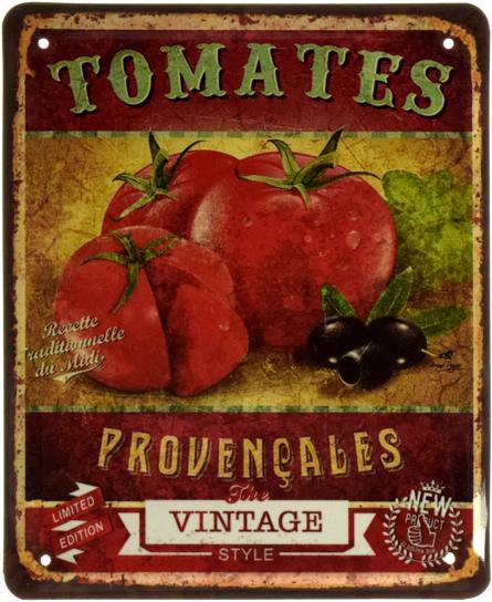 Прованські Помідори / Tomates Provençales (ms-002826) Металева табличка - 18x22см