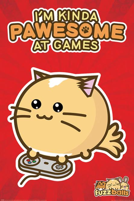 Пуховые Мячи (Страстный Геймер) / Fuzzballs (Pawsome Gamer) (ps-002770) Постер/Плакат - Стандартный (61x91.5см)