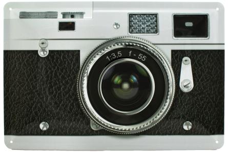 Ретро Камера / Retro Camera (ms-00973) Металлическая табличка - 20x30см