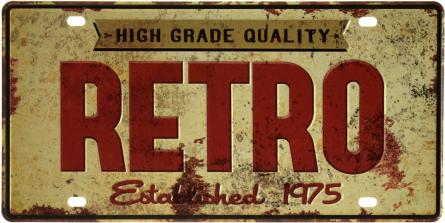 Ретро / Retro (High Grade Quality) (ms-002962) Металева табличка - 15x30см