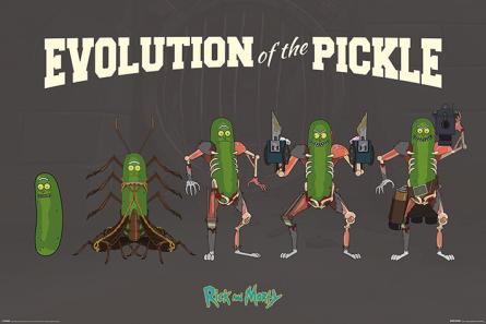 Рик и Морти / Rick and Morty (Evolution Of The Pickle) (ps-00756) Постер/Плакат - Стандартный (61x91.5см)