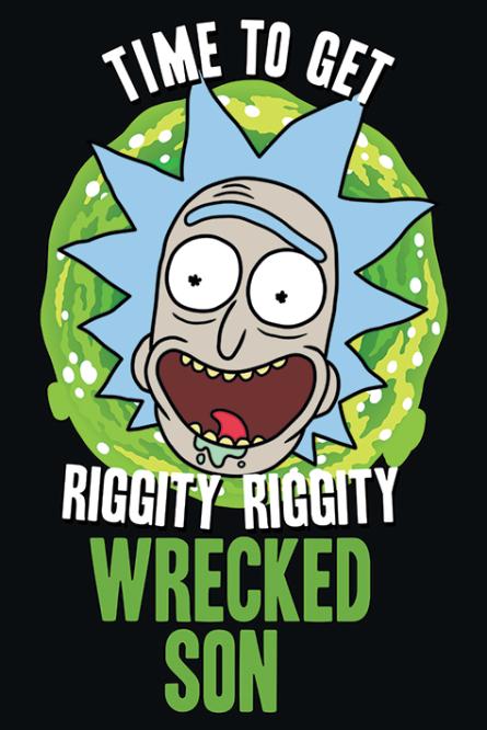 Рік і Морті / Rick and Morty (Wrecked Son) (ps-00221) Постер/Плакат - Стандартний (61x91.5см)