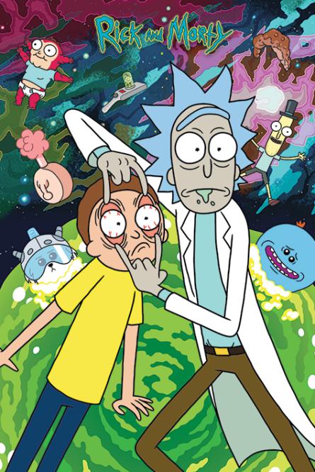 Рик и Морти (Смотри) / Rick and Morty (Watch) (ps-00229) Постер/Плакат - Стандартный (61x91.5см)