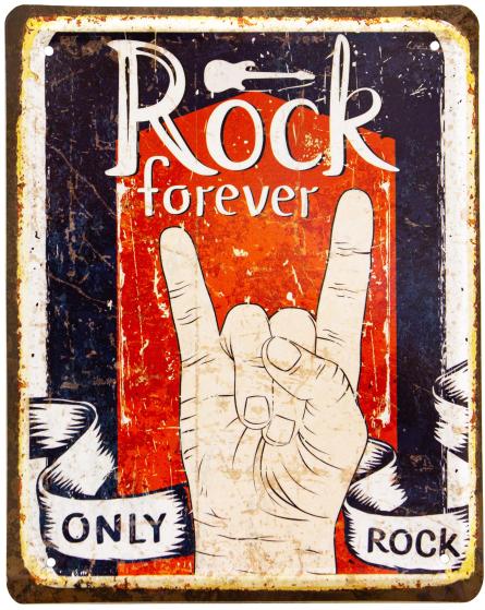 Рок Назавжди (Тільки Рок) / Rock Forever (Only Rock) (ms-002048) Металева табличка - 18x22см