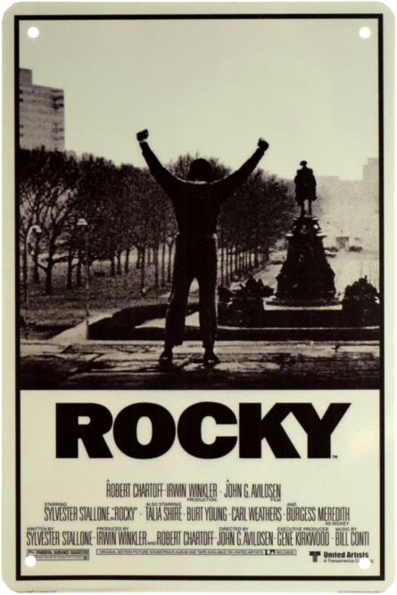 Роккі Бальбоа / Rocky (ms-003153) Металева табличка - 20x30см