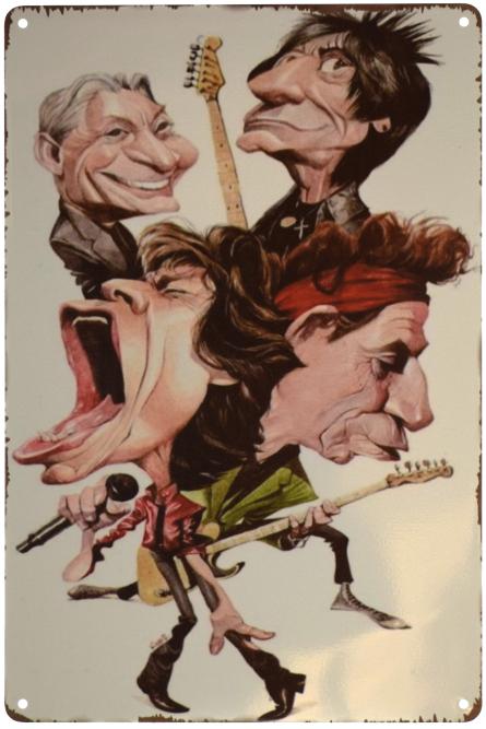The Rolling Stones (Art) (ms-001293) Металева табличка - 20x30см