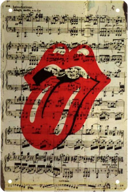 The Rolling Stones (Ноты) (ms-003151) Металева табличка - 20x30см