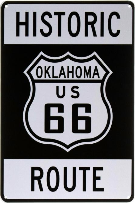 Route 66 (Oklahoma) (ms-002258) Металлическая табличка - 20x30см