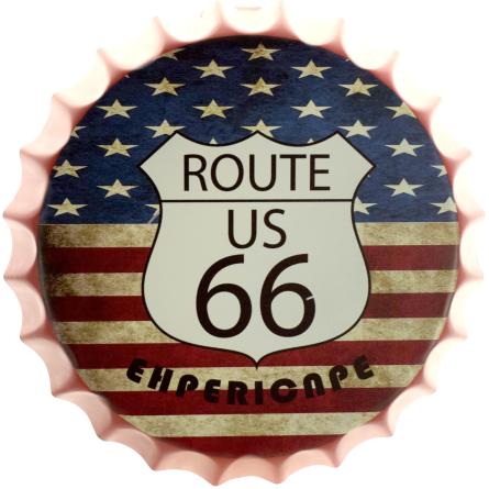 Route Us 66 (США) (ms-002933) Металлическая табличка - 35см (кришка)