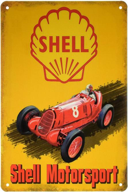 Shell Motorsport (Royal Dutch Shell) (ms-001613) Металлическая табличка - 20x30см