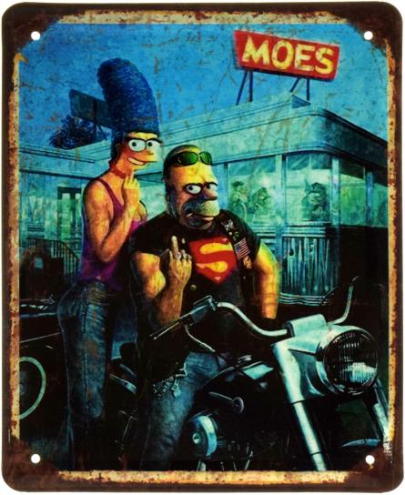 Симпсоны (Moes) (ms-002834) Металлическая табличка - 18x22см