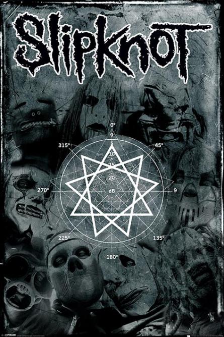 Slipknot (Pentagram) (ps-00292) Постер/Плакат - Стандартний (61x91.5см)