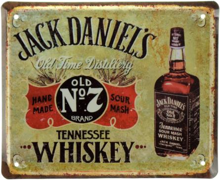Старая Винокурня Джека Дэниела / Jack Daniel's Old Time Distillery (ms-001051) Металлическая табличка - 18x22см