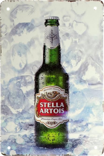 Stella Artois (Лед) (ms-001920) Металлическая табличка - 20x30см