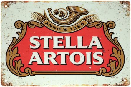 Stella Artois (ms-001628) Металева табличка - 20x30см