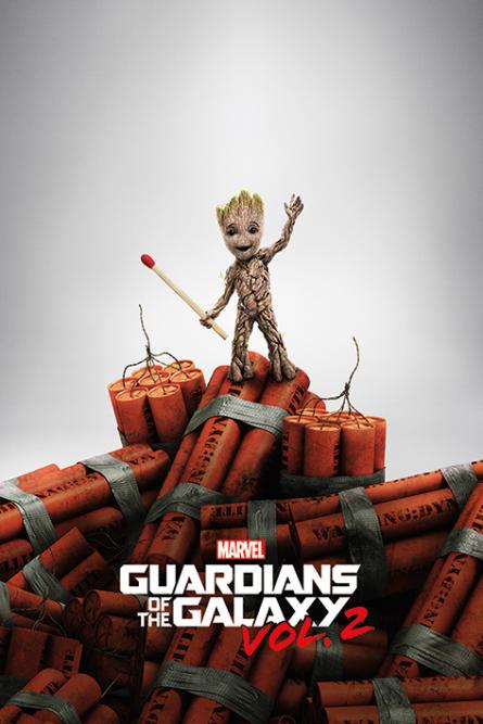 Вартові Галактики 2 (Динамит) / Guardians Of The Galaxy Vol. 2 (Groot Dynamite) (ps-00201) Постер/Плакат - Стандартний (61x91.5см)