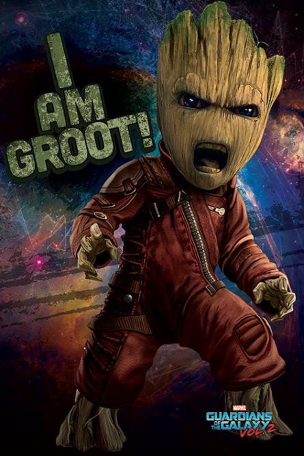 Вартові Галактики 2 (Злий Грут) / Guardians Of The Galaxy Vol. 2 (Angry Groot) (ps-00200) Постер/Плакат - Стандартний (61x91.5см)