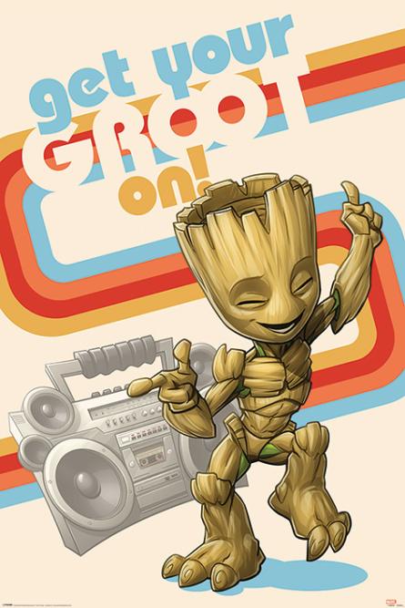 Стражи Галактики (Получите, Ваш Грут) / Guardians Of The Galaxy (Get Your Groot On) (ps-001448) Постер/Плакат - Стандартный (61x91.5см)