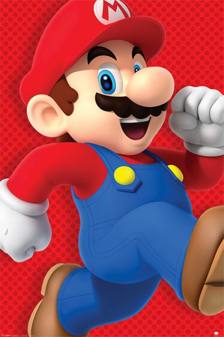 Супер Маріо (Біг) / Super Mario (Run) (ps-00253) Постер/Плакат - Стандартний (61x91.5см)