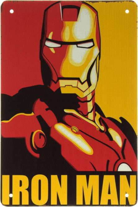 Супергерой Залізна Людина / Iron Man (ms-002245) Металева табличка - 20x30см