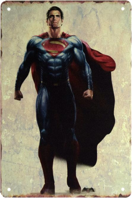 Супермен / Superman (DC Comics) (ms-001923) Металлическая табличка - 20x30см