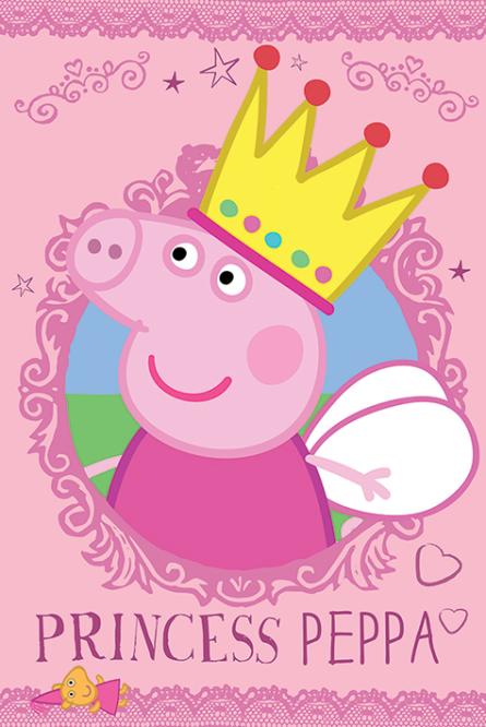 Свинка Пеппа (Принцесса Пеппа) / Peppa Pig (Princess Peppa) (ps-00162) Постер/Плакат - Стандартный (61x91.5см)