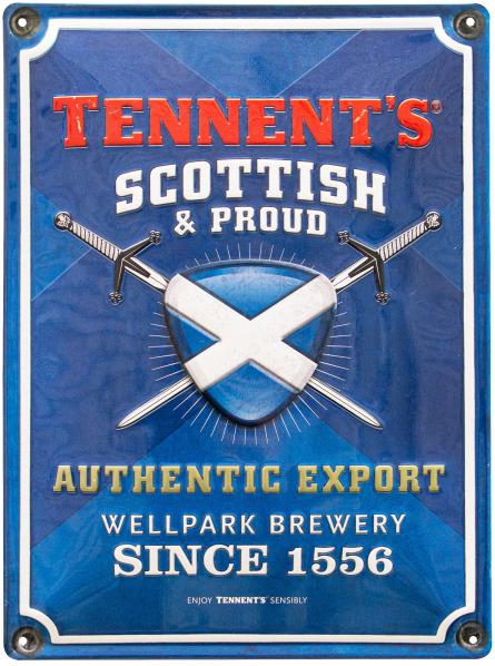 Теннент – Шотландский И Гордый / Tennent's Scottish & Proud (ms-002088) Металлическая табличка - 29х39см