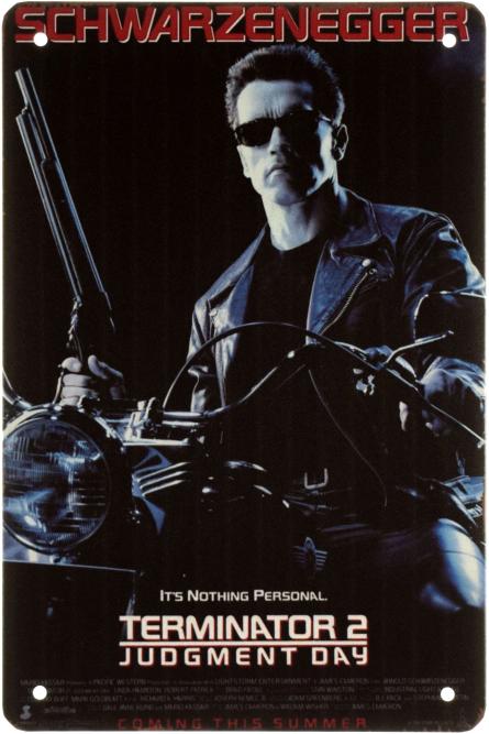 Термінатор 2: Судний День / Terminator 2: Judgment Day (ms-003047) Металева табличка - 20x30см