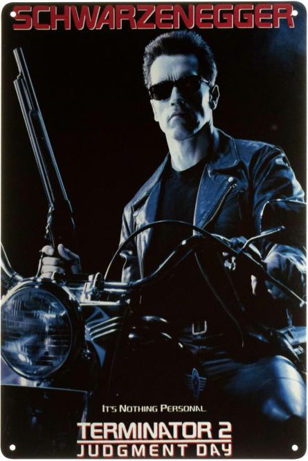 Терминатор 2: Судный День / Terminator 2: Judgment Day (ms-003048) Металлическая табличка - 20x30см