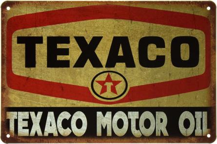 Texaco Motor Oil (Декоративна Іржа) (ms-002487) Металева табличка - 20x30см