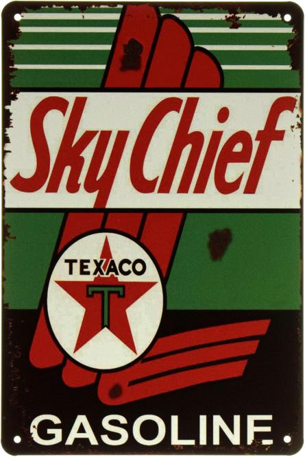 Texaco Sky Chief (Gasoline) (ms-002236) Металлическая табличка - 20x30см