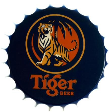 Tiger Beer (ms-002924) Металлическая табличка - 35см (кришка)