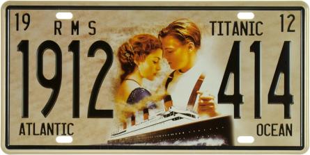 Титаник / Titanic (1912, 414) (ms-001857) Металлическая табличка - 15x30см