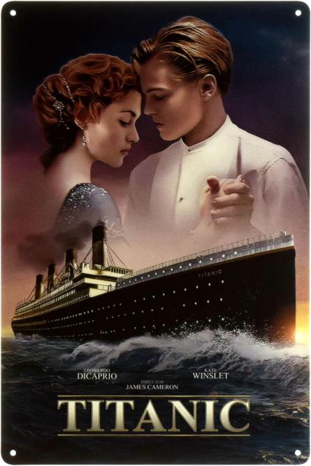 Титаник / Titanic (1997) (ms-003016) Металлическая табличка - 20x30см