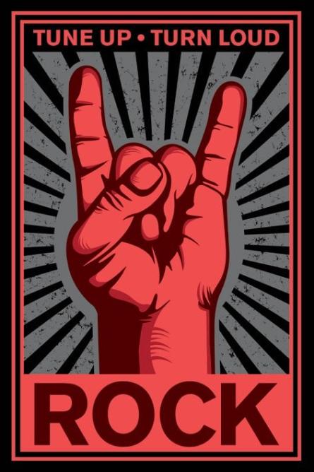 Tune Up, Turn Loud, Rock (ps-0063) Постер/Плакат - Стандартний (61x91.5см)