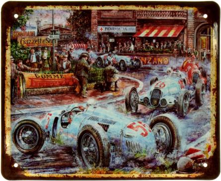 Тисяча Міль / Mille Miglia (ms-002423) Металева табличка - 18x22см