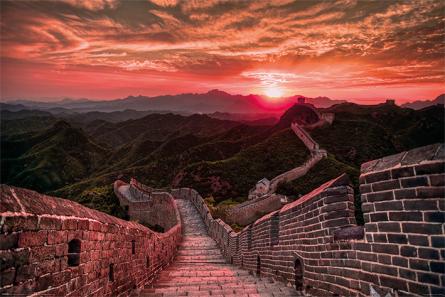 Великая Китайская Стена (Закат) / The Great Wall Of China (Sunset) (ps-001445) Постер/Плакат - Стандартный (61x91.5см)