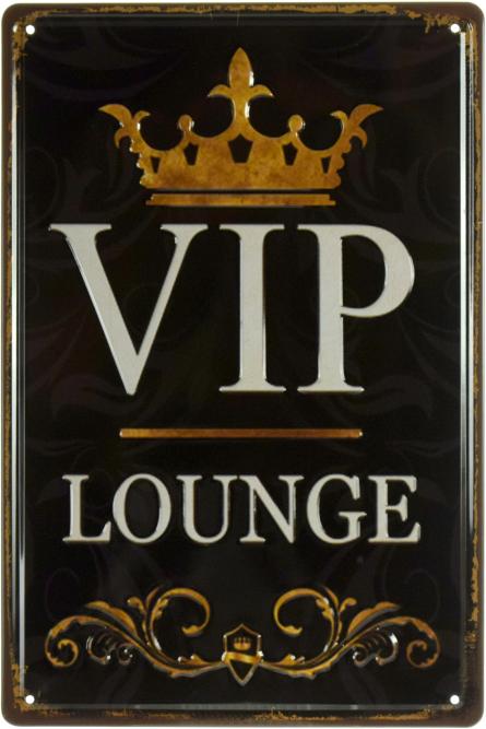 VIP-зал / VIP Lounge (ms-001805) Металлическая табличка - 20x30см
