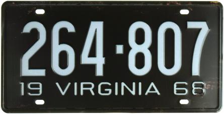 Виргиния / Virginia (264 807) (ms-001212) Металлическая табличка - 15x30см