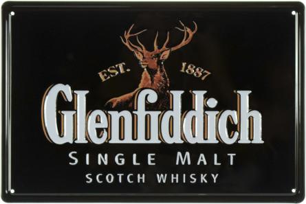 Виски Высшего Качества - Glenfiddich (ms-001823) Металлическая табличка - 20x30см