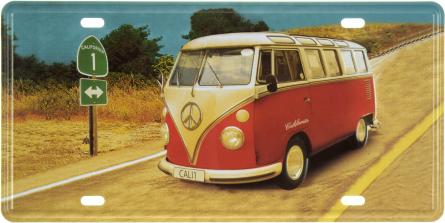 Volkswagen Bus (California) (ms-001860) Металлическая табличка - 15x30см