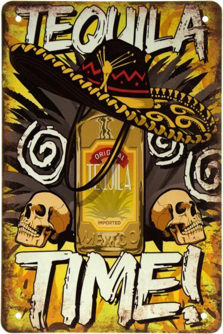 Время Текилы / Tequila Time (ms-002320) Металлическая табличка - 20x30см