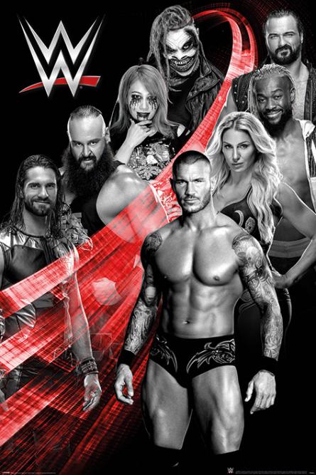 WWE (Superstars Swoosh) (ps-002598) Постер/Плакат - Стандартний (61x91.5см)