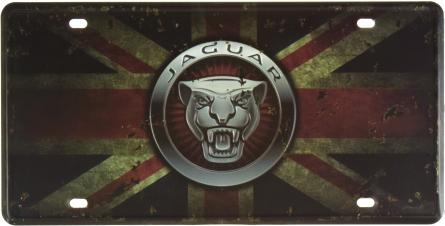 Ягуар / Jaguar (Union Jack) (ms-001216) Металлическая табличка - 15x30см