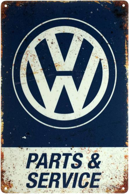 Запчасти И Сервис Фольксваген / Volkswagen Parts & Service (ms-003137) Металлическая табличка - 20x30см